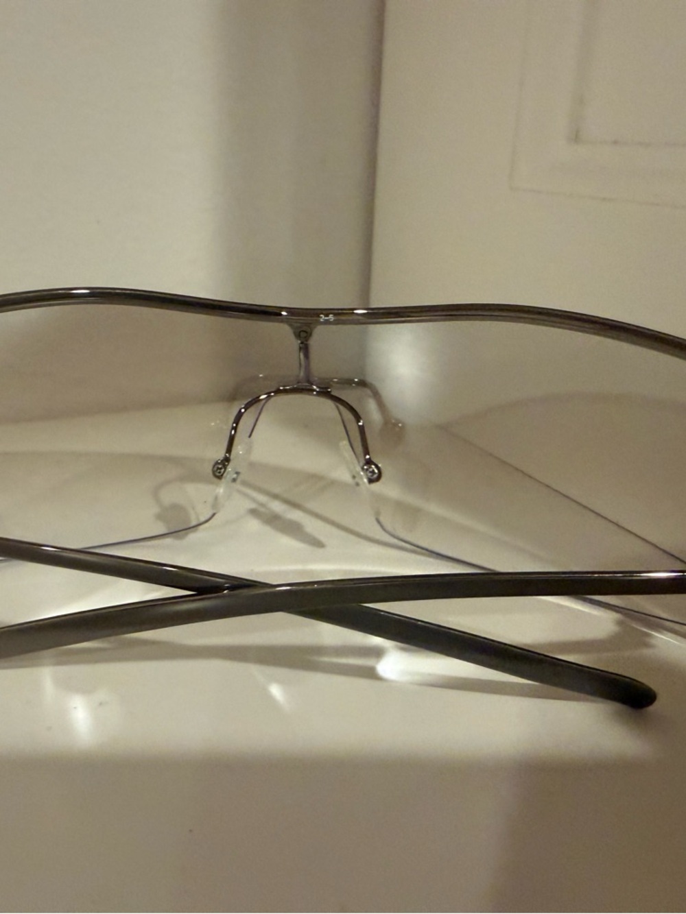 Ralph Lauren Rimless Sunglasses in Smoke Gradient and Gunmetal